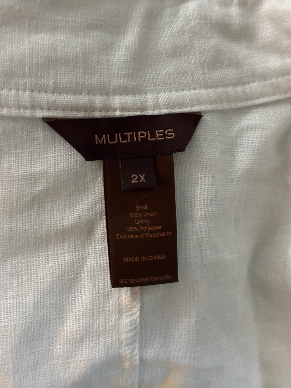 Multiples White Ruffle-Front Button Jacket - Picture 5 of 5